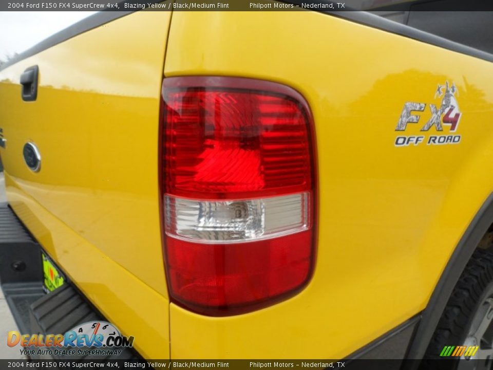 2004 Ford F150 FX4 SuperCrew 4x4 Blazing Yellow / Black/Medium Flint Photo #20