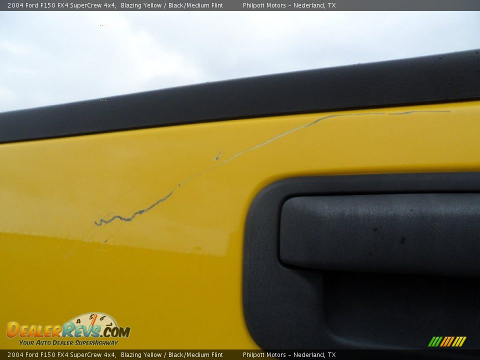 2004 Ford F150 FX4 SuperCrew 4x4 Blazing Yellow / Black/Medium Flint Photo #21