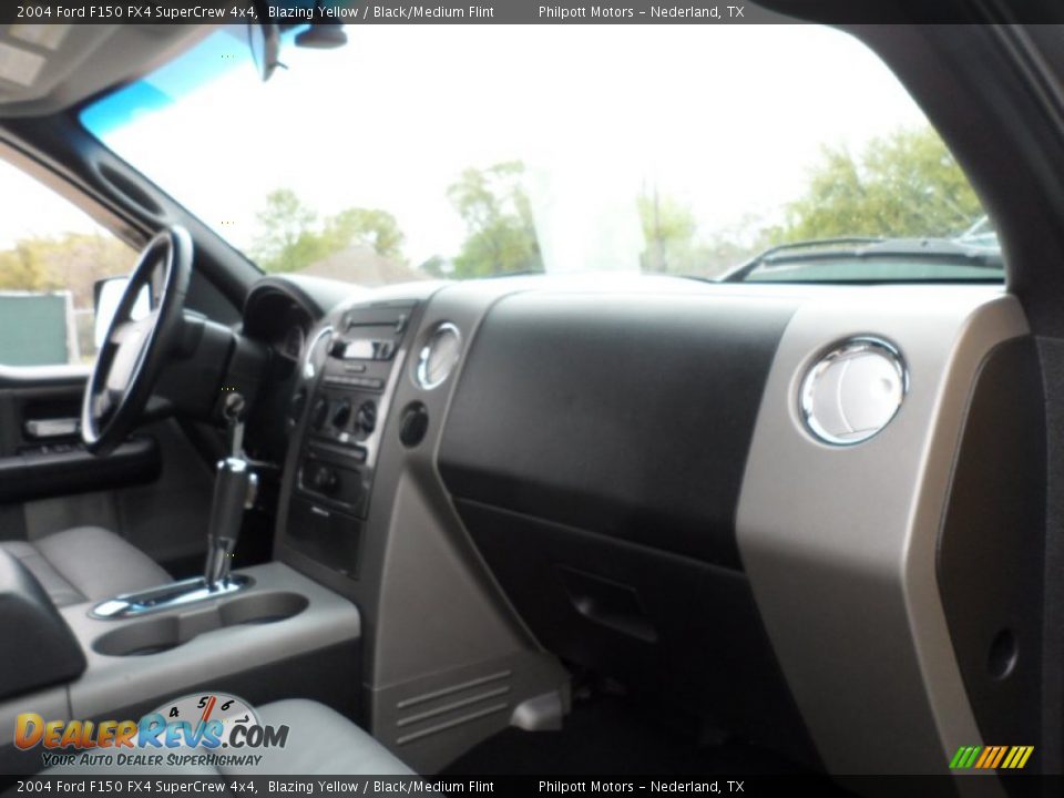 2004 Ford F150 FX4 SuperCrew 4x4 Blazing Yellow / Black/Medium Flint Photo #25