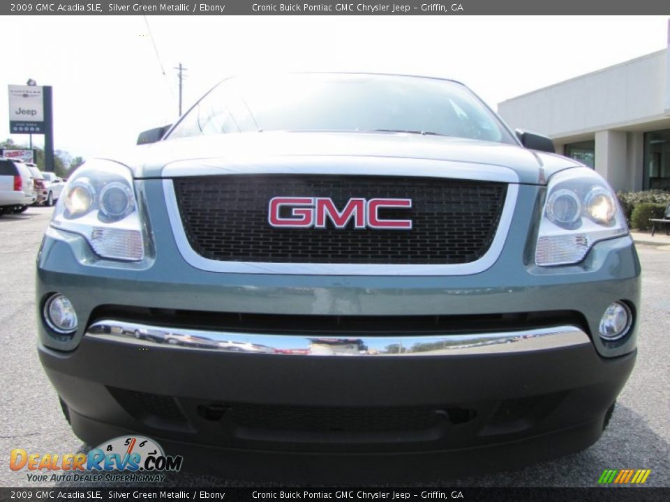 2009 GMC Acadia SLE Silver Green Metallic / Ebony Photo #2