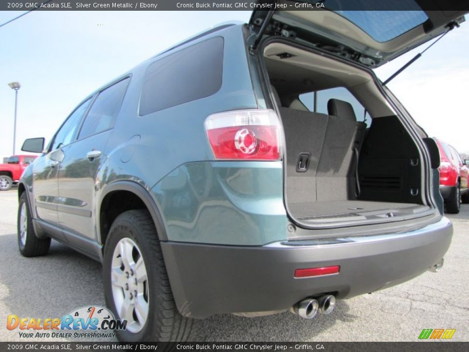 2009 GMC Acadia SLE Silver Green Metallic / Ebony Photo #14