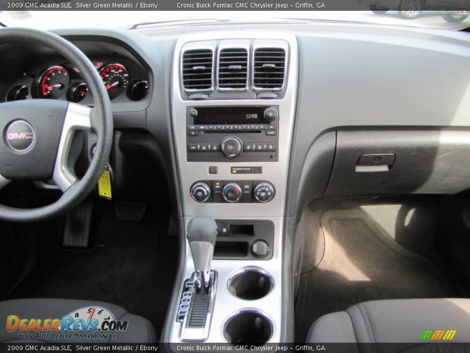 2009 GMC Acadia SLE Silver Green Metallic / Ebony Photo #19