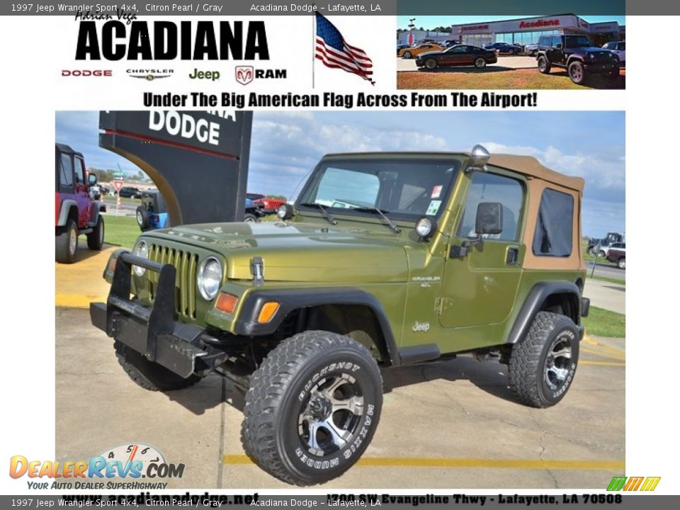 1997 Jeep Wrangler Sport 4x4 Citron Pearl / Gray Photo #1