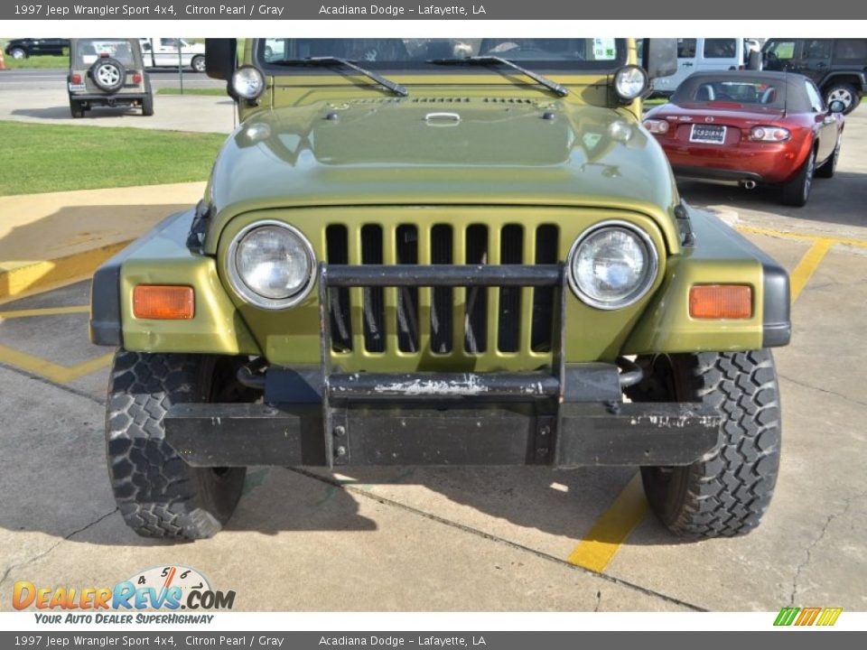 1997 Jeep Wrangler Sport 4x4 Citron Pearl / Gray Photo #9