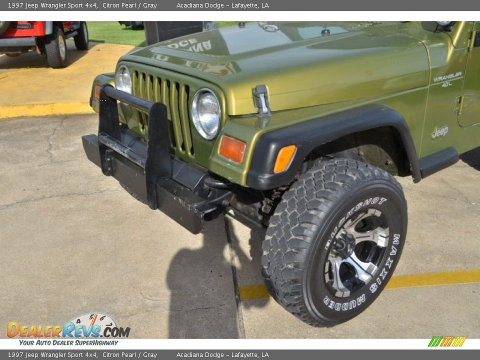 1997 Jeep Wrangler Sport 4x4 Citron Pearl / Gray Photo #10