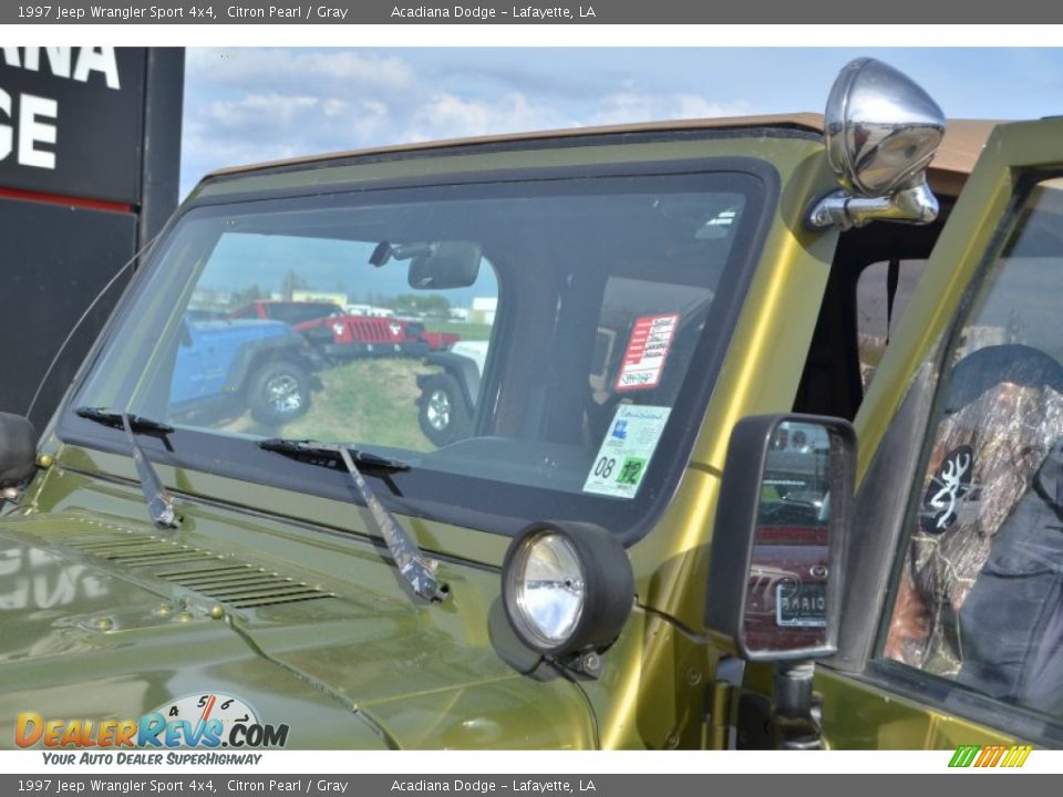 1997 Jeep Wrangler Sport 4x4 Citron Pearl / Gray Photo #19