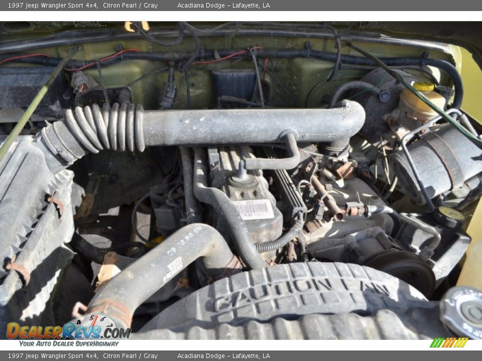 1997 Jeep Wrangler Sport 4x4 Citron Pearl / Gray Photo #21