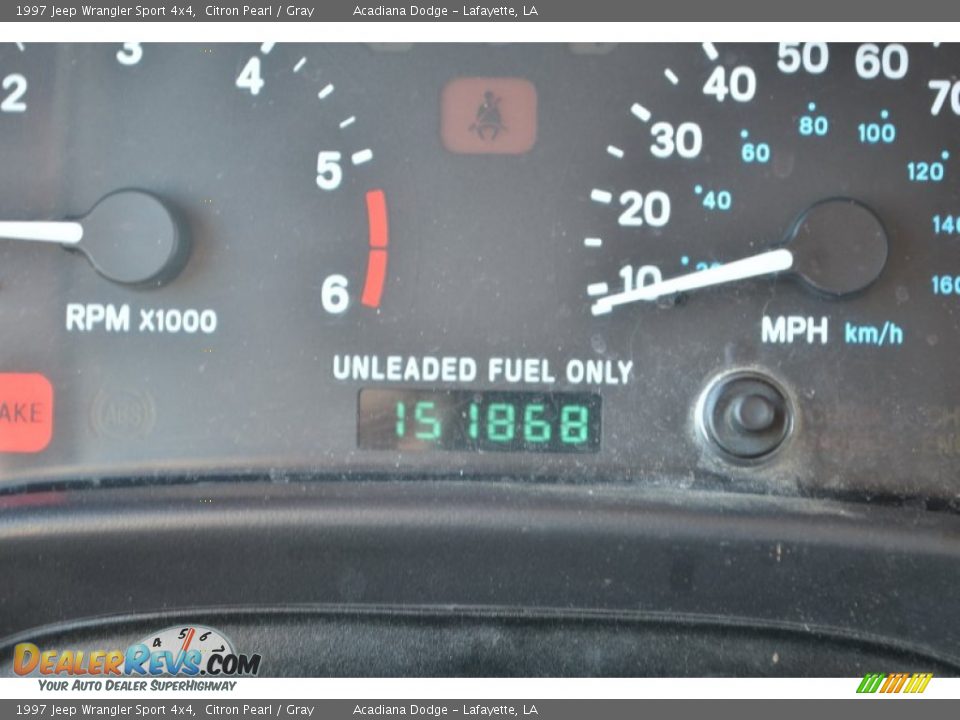 1997 Jeep Wrangler Sport 4x4 Citron Pearl / Gray Photo #26