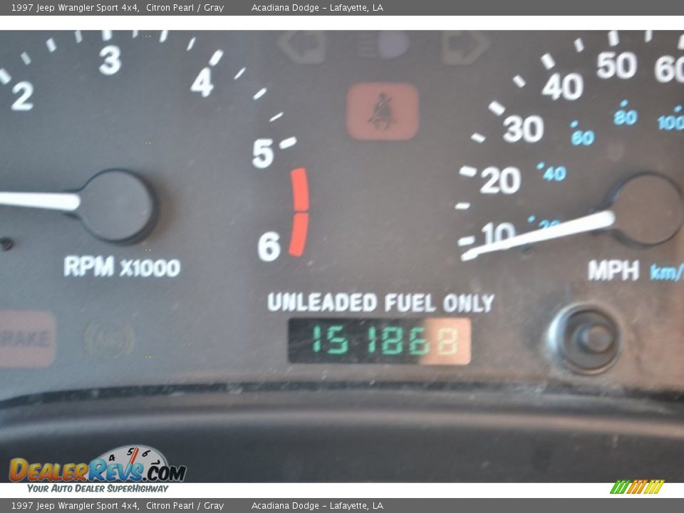 1997 Jeep Wrangler Sport 4x4 Citron Pearl / Gray Photo #32