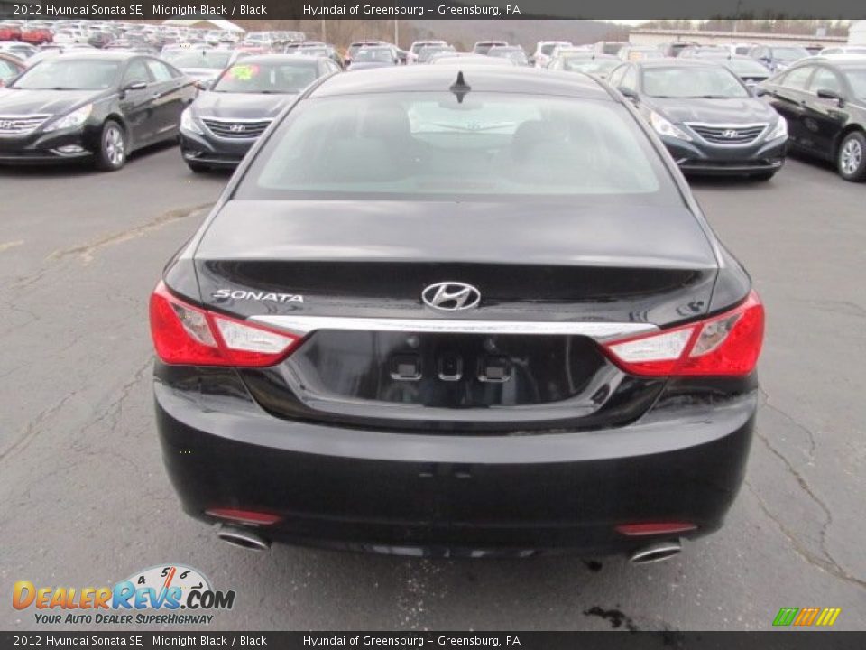 2012 Hyundai Sonata SE Midnight Black / Black Photo #4