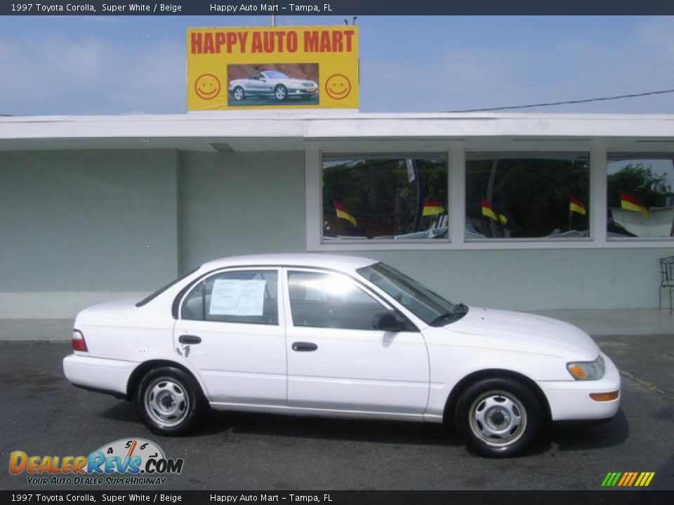 1997 Toyota Corolla Super White / Beige Photo #1