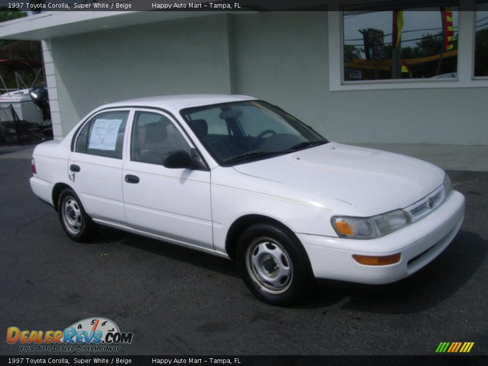 1997 Toyota Corolla Super White / Beige Photo #2