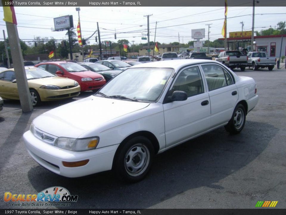 1997 Toyota Corolla Super White / Beige Photo #4