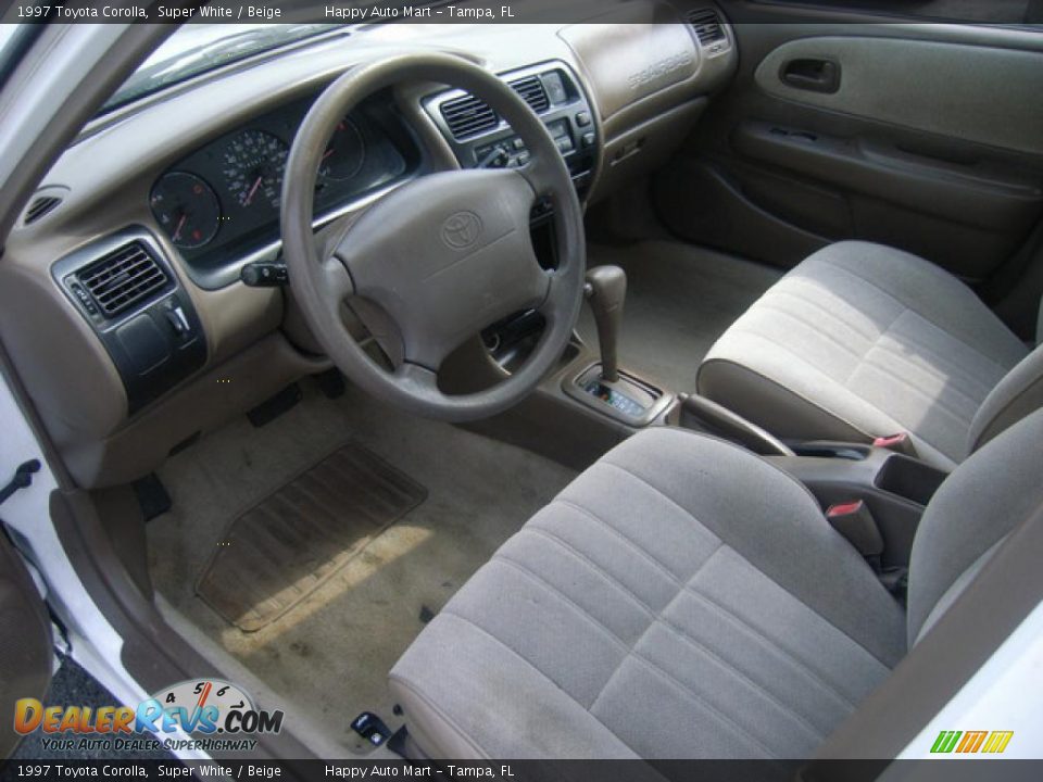 1997 Toyota Corolla Super White / Beige Photo #8
