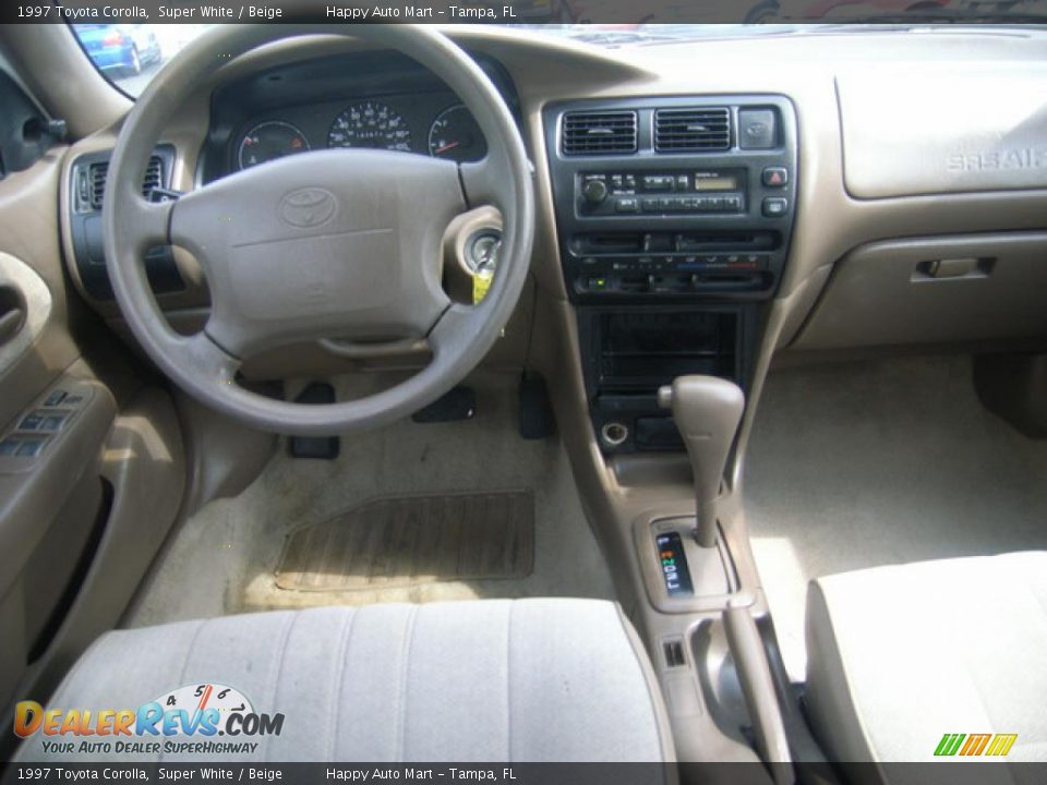 1997 Toyota Corolla Super White / Beige Photo #15
