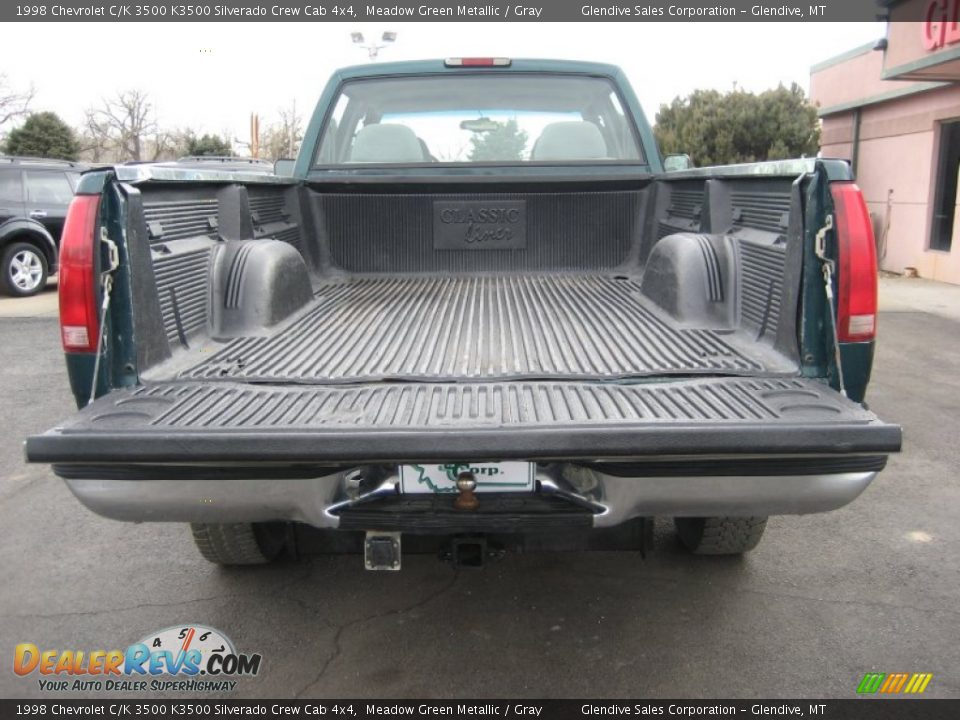 1998 Chevrolet C/K 3500 K3500 Silverado Crew Cab 4x4 Meadow Green Metallic / Gray Photo #11