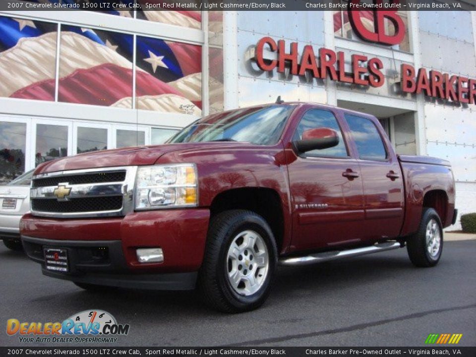 2007 Chevrolet Silverado 1500 LTZ Crew Cab Sport Red Metallic / Light Cashmere/Ebony Black Photo #7