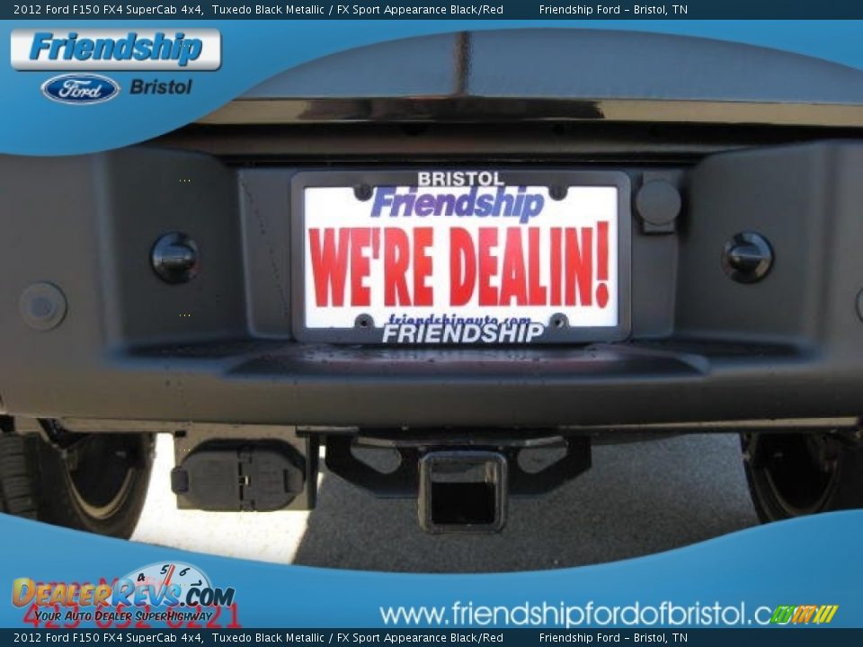 2012 Ford F150 FX4 SuperCab 4x4 Tuxedo Black Metallic / FX Sport Appearance Black/Red Photo #9