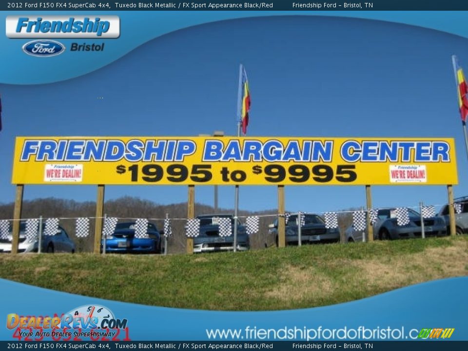 2012 Ford F150 FX4 SuperCab 4x4 Tuxedo Black Metallic / FX Sport Appearance Black/Red Photo #11