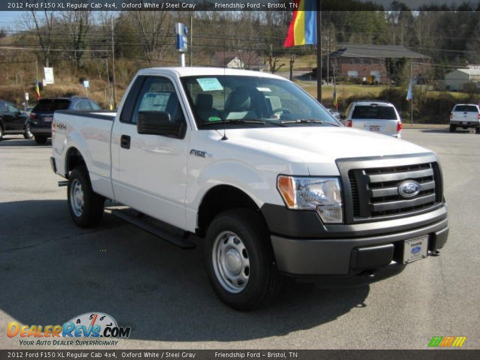 2012 Ford F150 XL Regular Cab 4x4 Oxford White / Steel Gray Photo #4