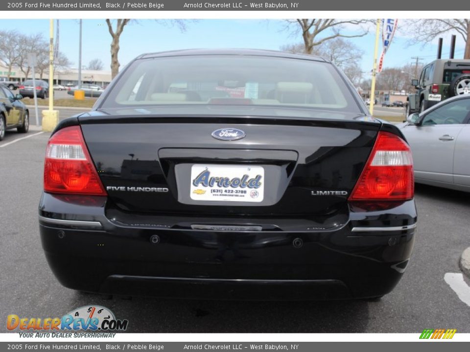2005 Ford Five Hundred Limited Black / Pebble Beige Photo #5