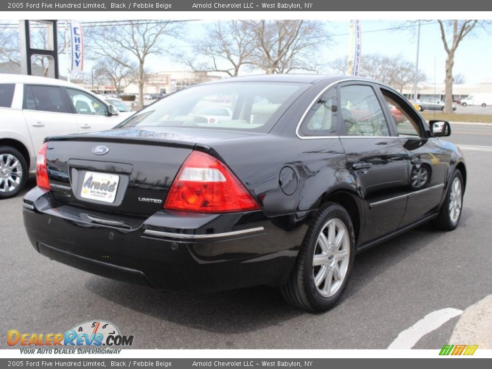 2005 Ford Five Hundred Limited Black / Pebble Beige Photo #6