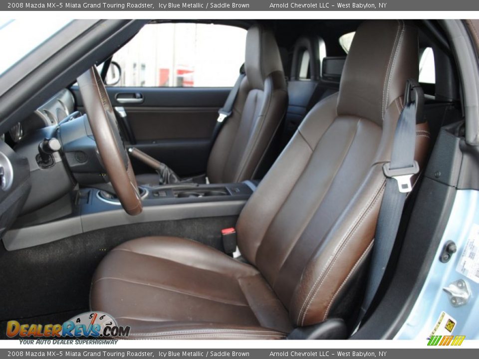 Saddle Brown Interior - 2008 Mazda MX-5 Miata Grand Touring Roadster Photo #12