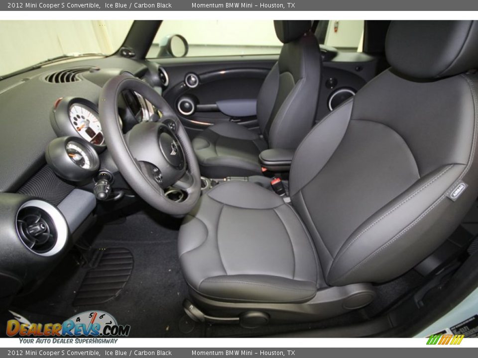 Carbon Black Interior - 2012 Mini Cooper S Convertible Photo #3