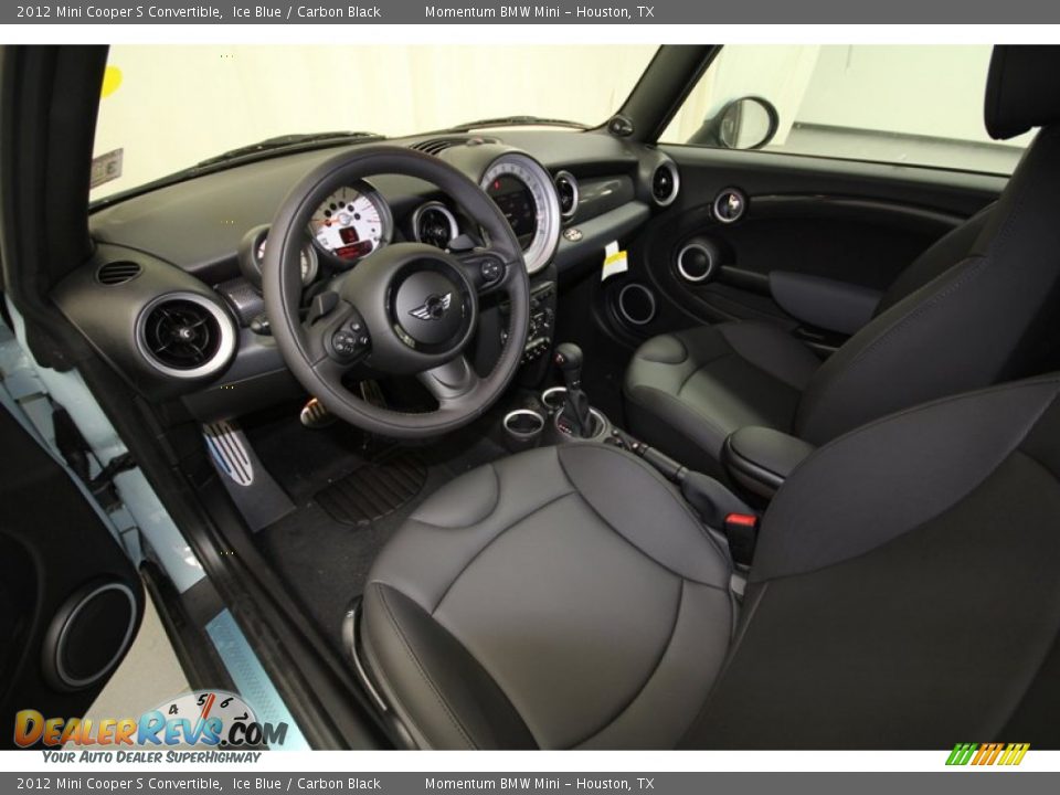 Carbon Black Interior - 2012 Mini Cooper S Convertible Photo #12