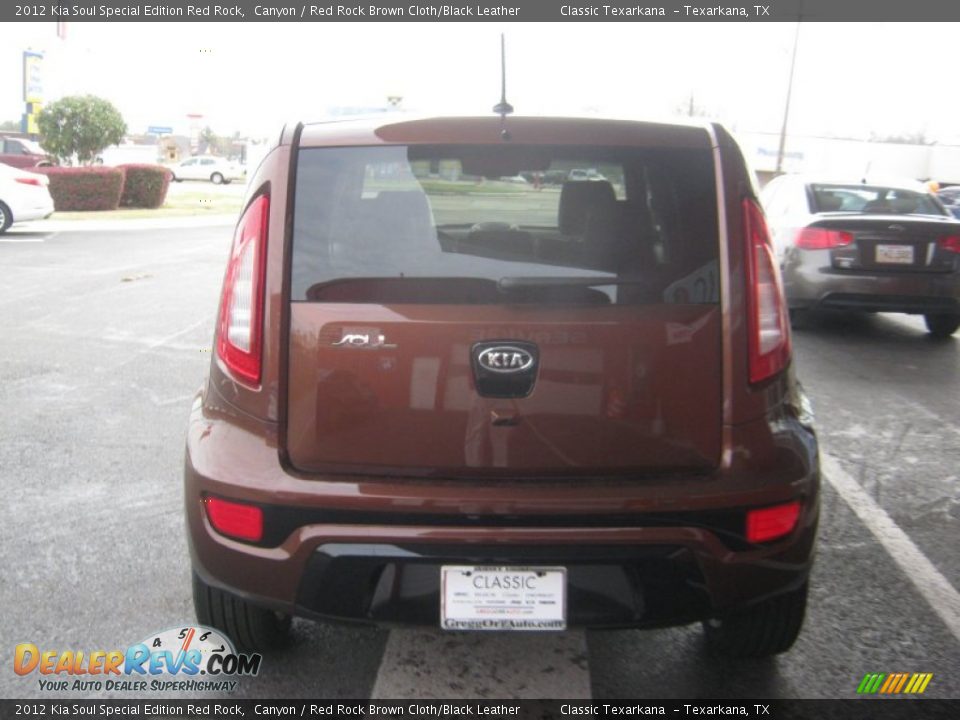 2012 Kia Soul Special Edition Red Rock Canyon / Red Rock Brown Cloth/Black Leather Photo #4