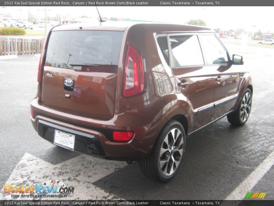 2012 Kia Soul Special Edition Red Rock Canyon / Red Rock Brown Cloth/Black Leather Photo #5