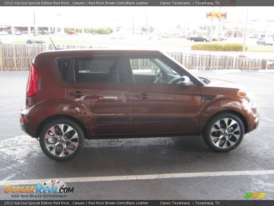 2012 Kia Soul Special Edition Red Rock Canyon / Red Rock Brown Cloth/Black Leather Photo #6