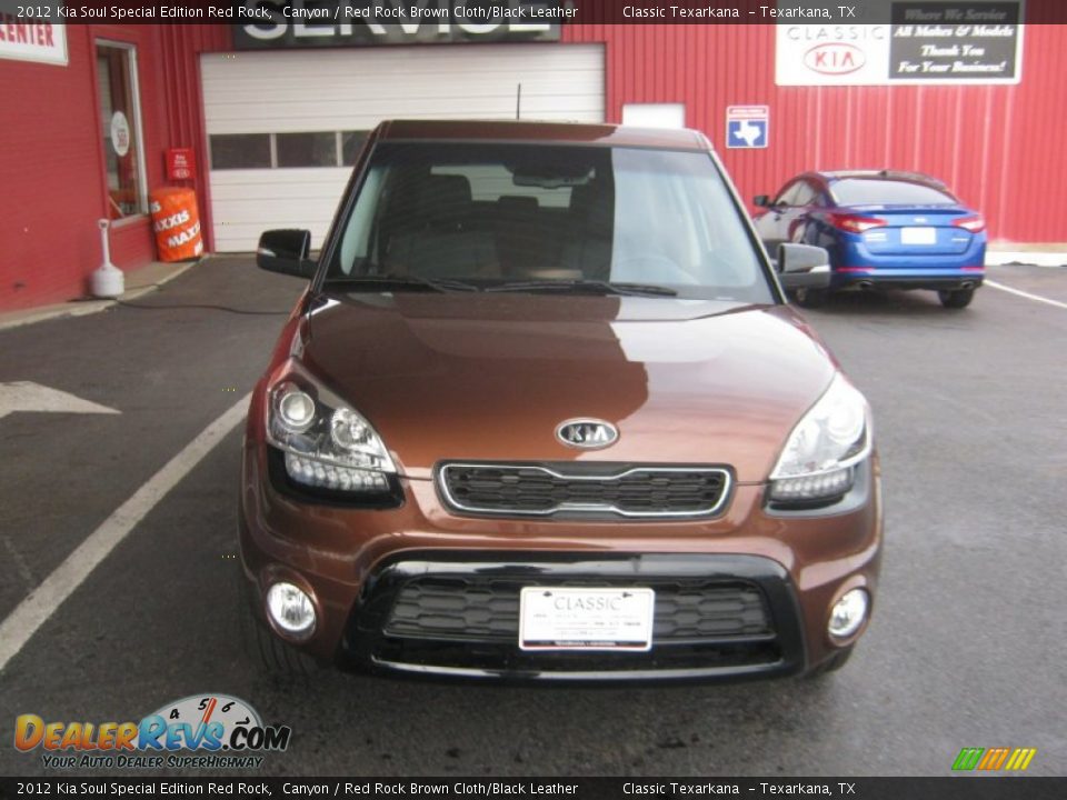 2012 Kia Soul Special Edition Red Rock Canyon / Red Rock Brown Cloth/Black Leather Photo #8