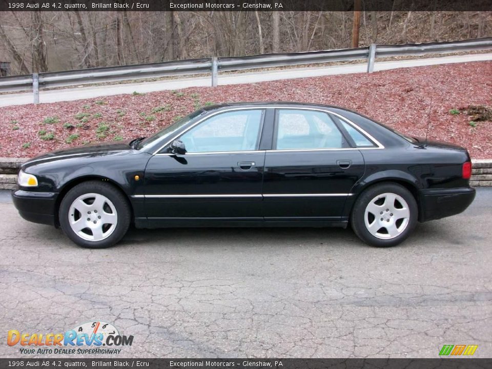 1998 Audi A8 4.2 quattro Brillant Black / Ecru Photo #2