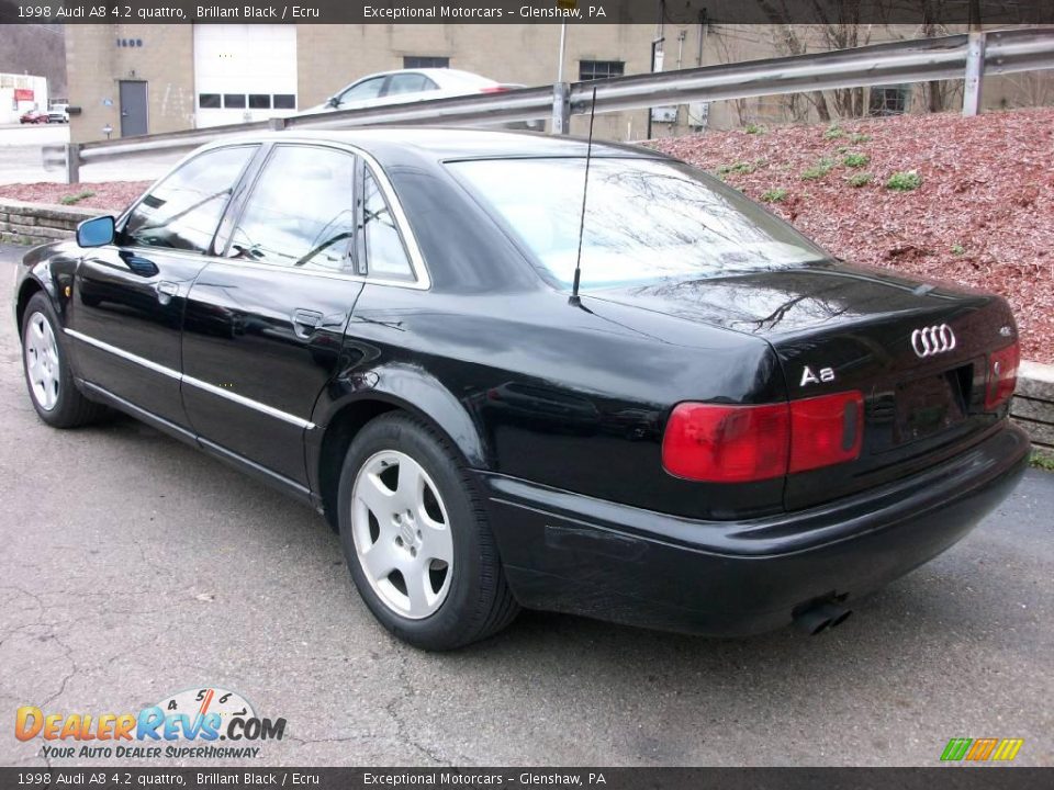 1998 Audi A8 4.2 quattro Brillant Black / Ecru Photo #3
