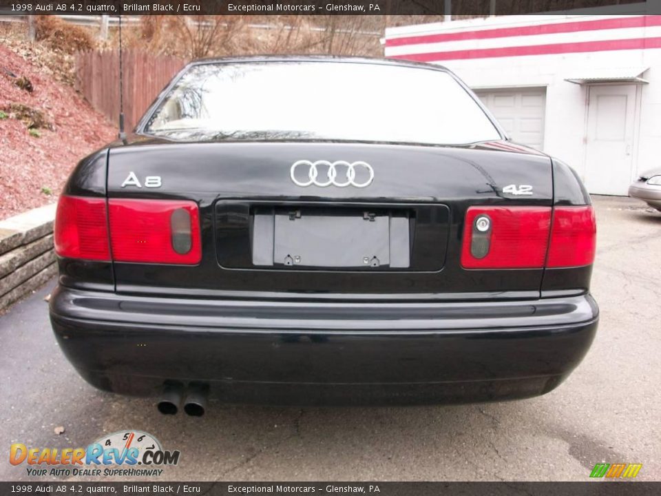 1998 Audi A8 4.2 quattro Brillant Black / Ecru Photo #4