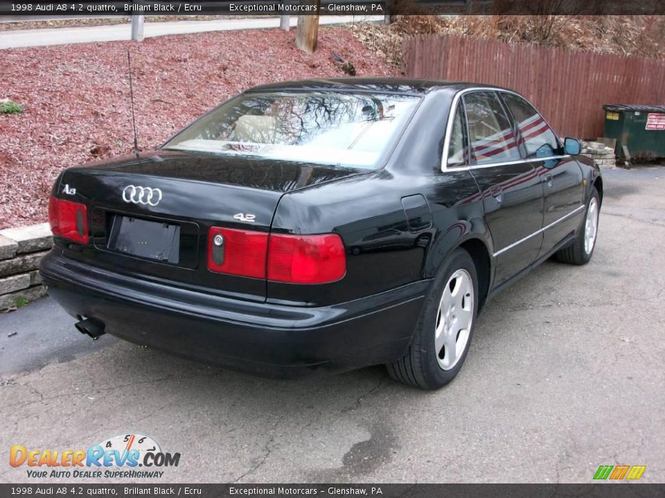 1998 Audi A8 4.2 quattro Brillant Black / Ecru Photo #5