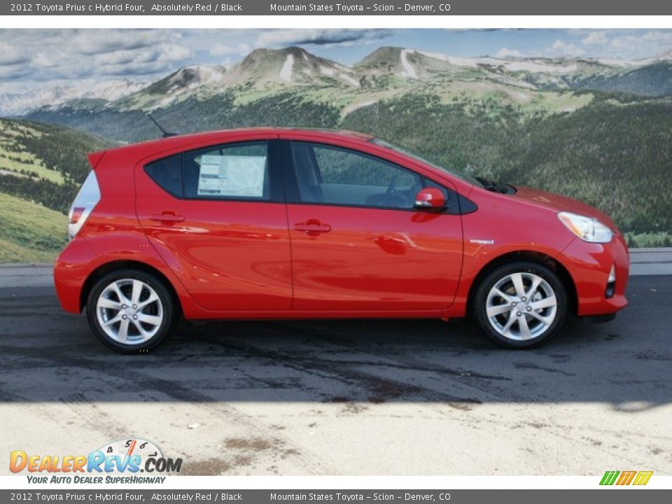 Absolutely Red 2012 Toyota Prius c Hybrid Four Photo #2