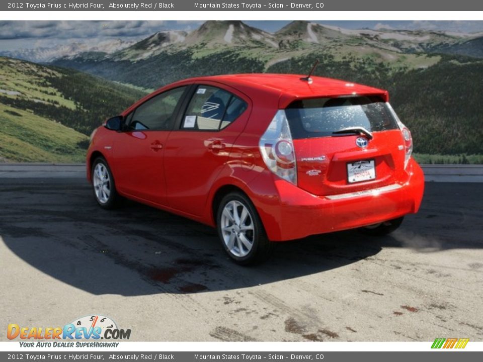 2012 Toyota Prius c Hybrid Four Absolutely Red / Black Photo #3