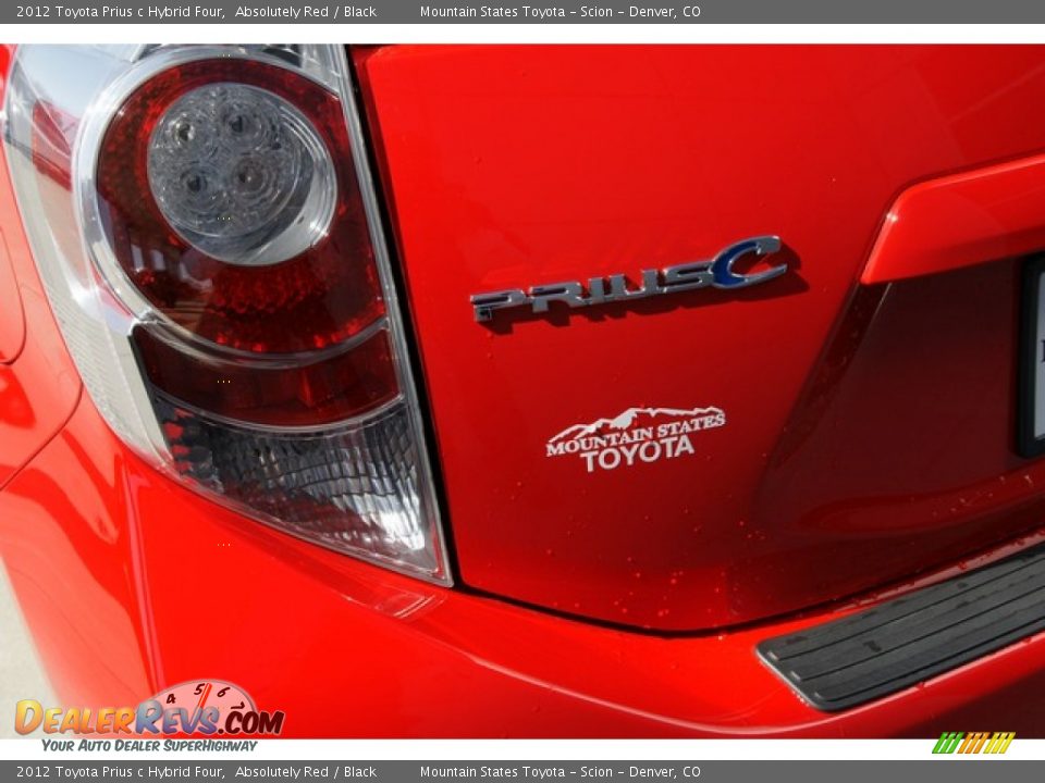 2012 Toyota Prius c Hybrid Four Absolutely Red / Black Photo #4