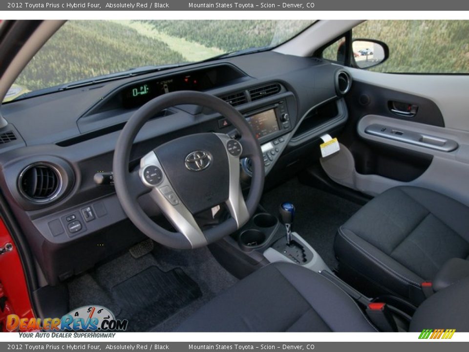 Black Interior - 2012 Toyota Prius c Hybrid Four Photo #6