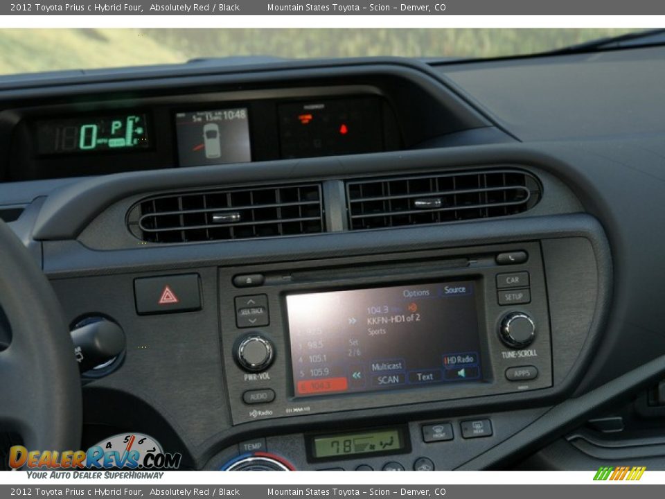 2012 Toyota Prius c Hybrid Four Absolutely Red / Black Photo #15