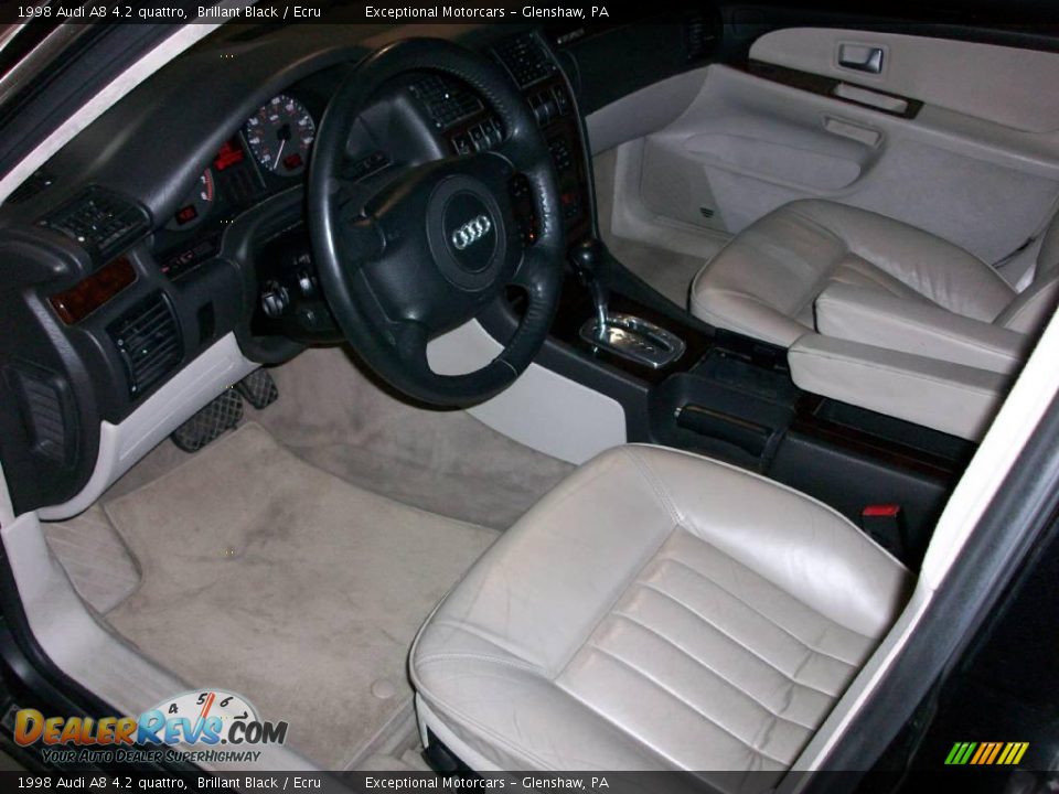 1998 Audi A8 4.2 quattro Brillant Black / Ecru Photo #10