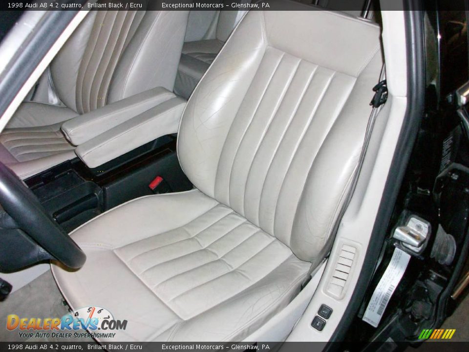 1998 Audi A8 4.2 quattro Brillant Black / Ecru Photo #11