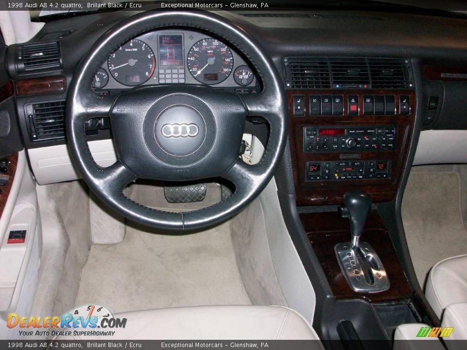 1998 Audi A8 4.2 quattro Brillant Black / Ecru Photo #12