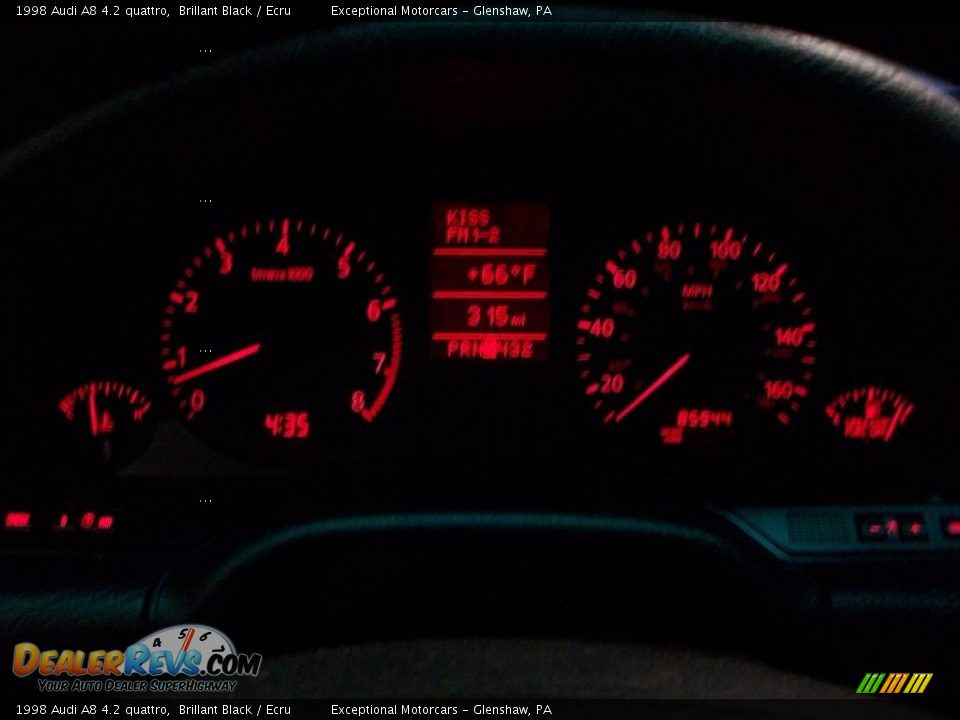 1998 Audi A8 4.2 quattro Brillant Black / Ecru Photo #13