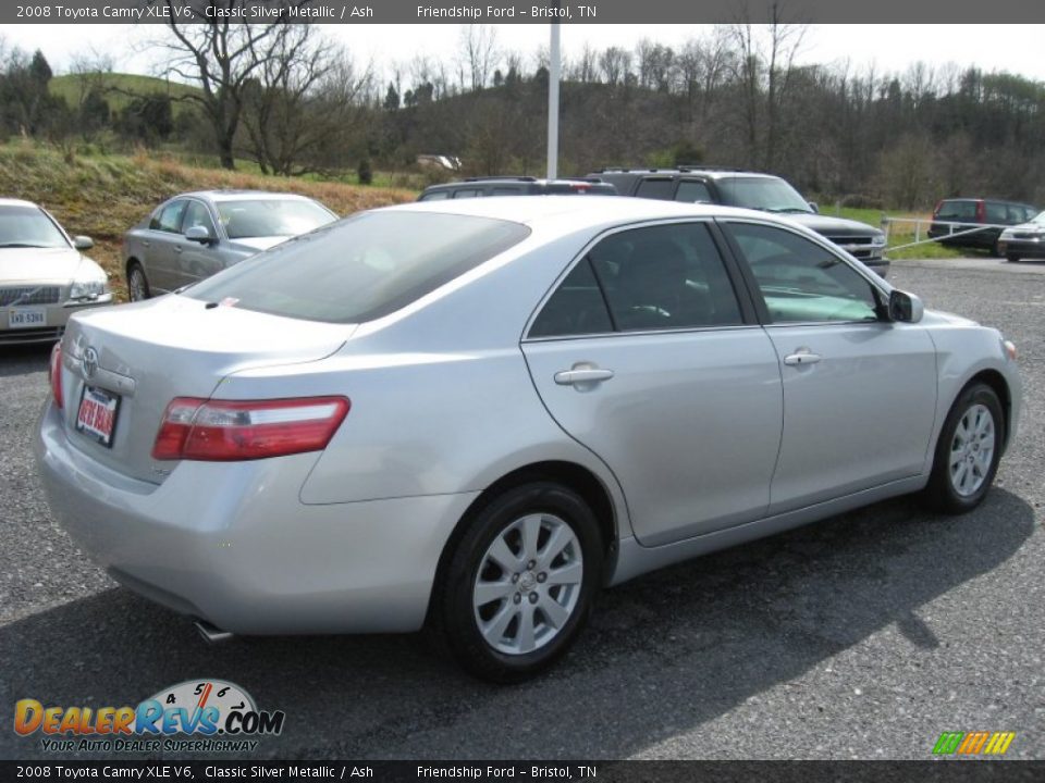 2008 Toyota Camry XLE V6 Classic Silver Metallic / Ash Photo #6