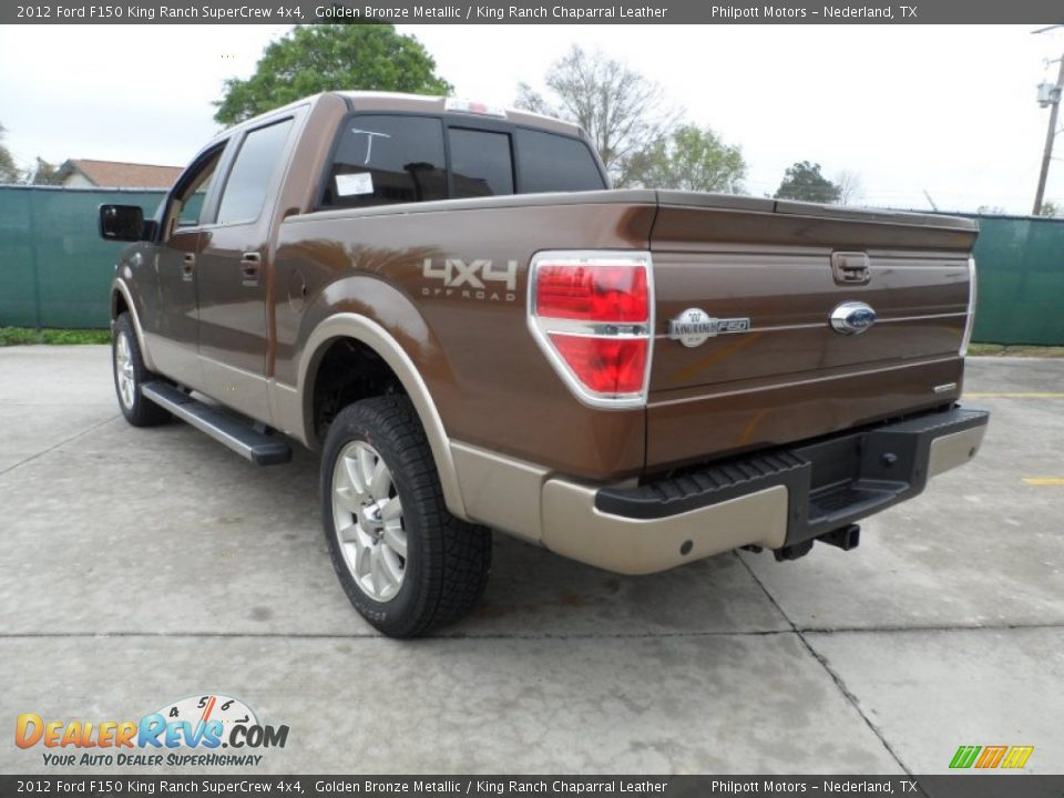 2012 Ford F150 King Ranch SuperCrew 4x4 Golden Bronze Metallic / King Ranch Chaparral Leather Photo #5