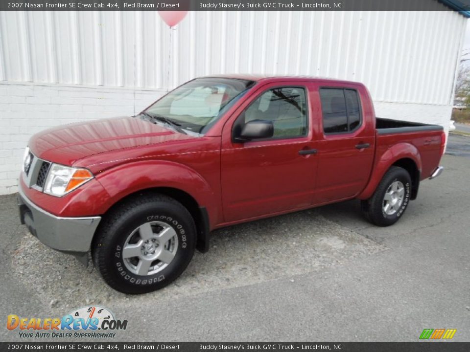2007 Nissan Frontier SE Crew Cab 4x4 Red Brawn / Desert Photo #1