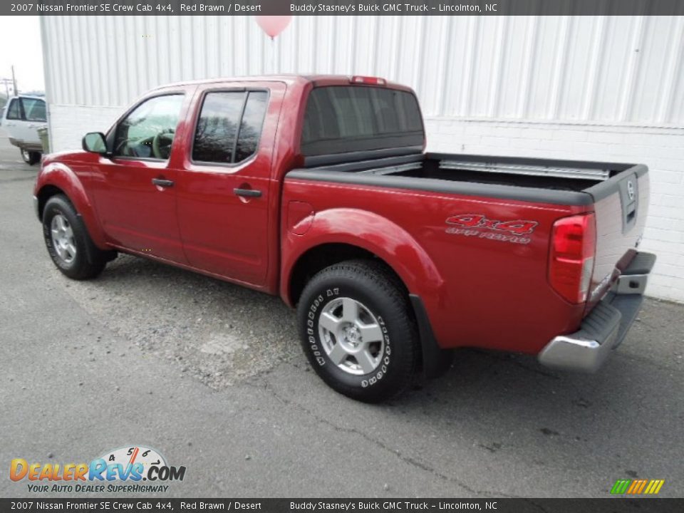 2007 Nissan Frontier SE Crew Cab 4x4 Red Brawn / Desert Photo #2